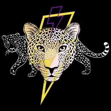Leopard Illustrazione stock