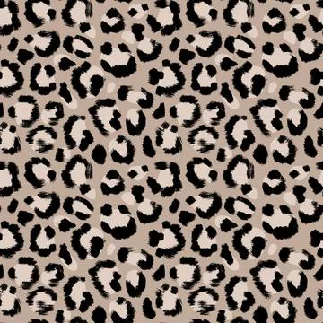 Leopard imitation brown seamless pattern. Vector illustration Stock Illustration