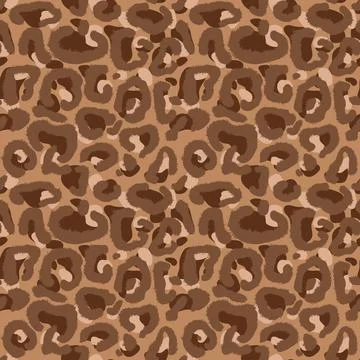 Leopard imitation brown seamless pattern. Vector illustration Illustrazione stock