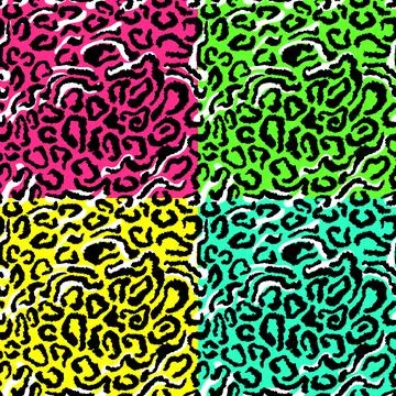 Leopard imitation colorful seamless pattern. Vector illustration Illustrazione stock