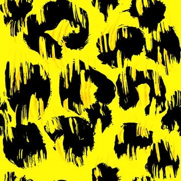 Leopard imitation seamless brush pattern. Vector illustration Stock Illustration