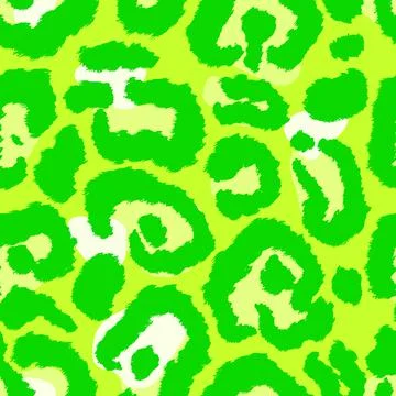 Leopard imitation seamless green pattern. Vector illustration Stock Illustration