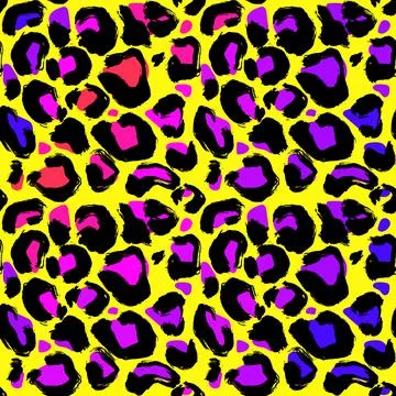 Leopard imitation seamless pattern. Vector illustration Stock Illustration