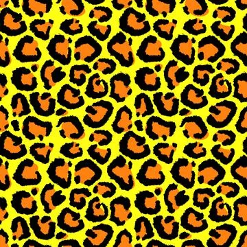 Leopard imitation seamless pattern. Vector illustration Stock Illustration