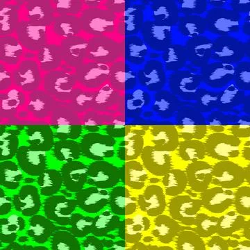 Leopard imitation seamless pattern. Vector illustration 스톡 일러스트
