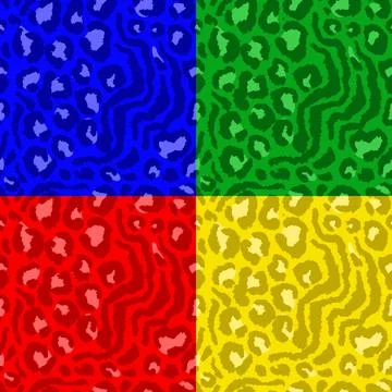 Leopard imitation seamless pattern. Vector illustration Stock Illustration