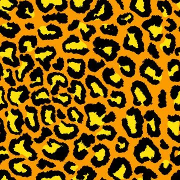 Leopard imitation seamless pattern. Vector illustration Stock Illustration