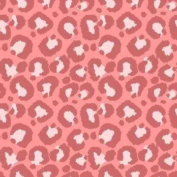 Leopard imitation seamless pink pattern. Vector illustration Illustrazione stock