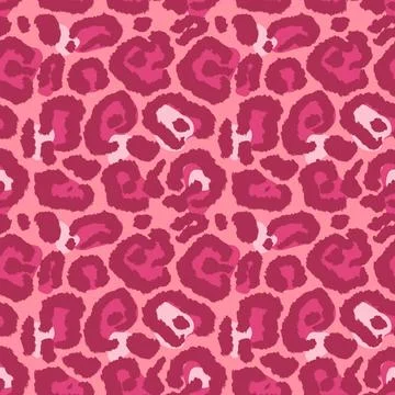 Leopard imitation seamless pink pattern. Vector illustration Illustrazione stock