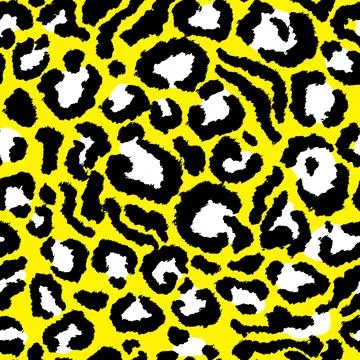 Leopard imitation seamless yellow pattern. Vector illustration Stock Illustration