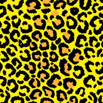 Leopard imitation seamless yellow pattern. Vector illustration Illustrazione stock