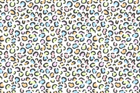 Leopard jaguar pattern seamless. Vector texture background. Colorful wild cat Stock Illustration