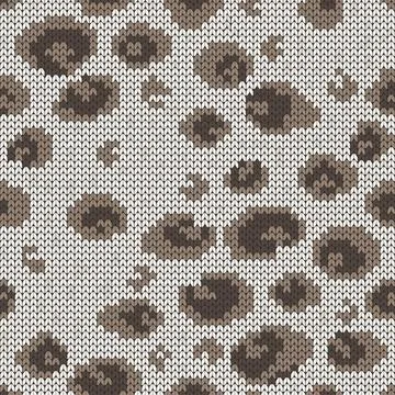 Leopard knit texture seamless pattern. Stock Illustration