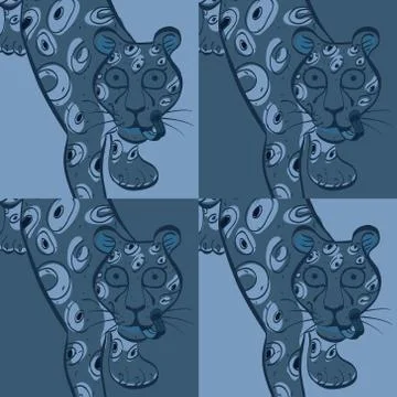 Leopard modern seamless pattern Stock Illustration