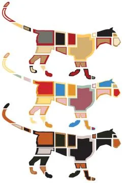 Leopard mosaics Stock-Illustration