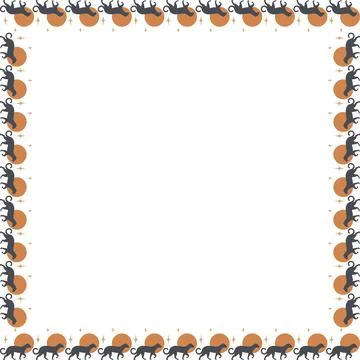 Leopard or jaguar empty frame. Big cat banner with wild animal on white bac.. 스톡 일러스트