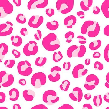 Leopard or jaguar seamless pattern. Trendy animal print with pink colors. V.. 스톡 일러스트