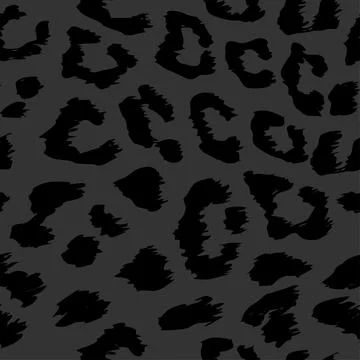 Leopard pattern design in black and grey colors Illustrazione stock
