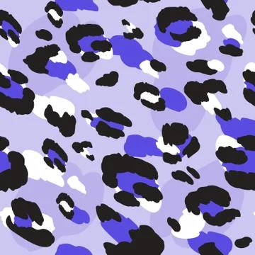 Leopard pattern design - drawing seamless pattern. Lettering poster or t-shir Stock Illustration