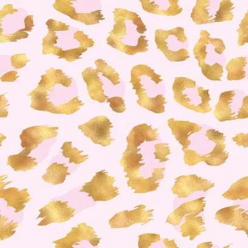 Leopard pattern design - funny  drawing seamless pattern. Stock Illustration