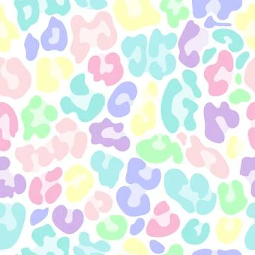 Leopard pattern design in rainbow colors Stock Illustration