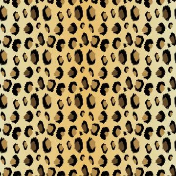 Leopard pattern. Seamless vector print. Realistic animal texture. Black and y Illustrazione stock