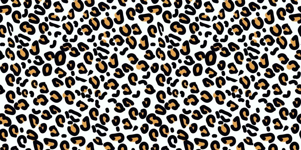Leopard pattern. Seamless vector print. Realistic animal texture. Abstract re Stock Illustration