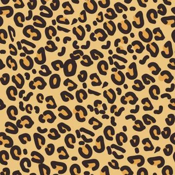 Leopard pattern. Seamless vector print. Realistic animal texture. Abstract re Stock Illustration