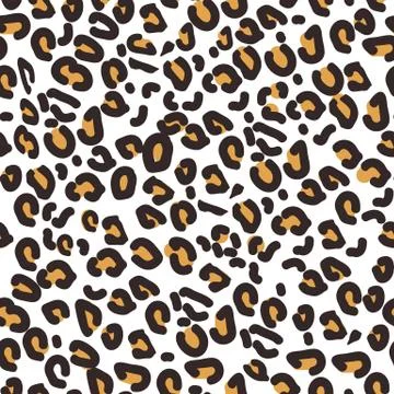 Leopard pattern. Seamless vector print. Realistic animal texture. Abstract re Stock Illustration