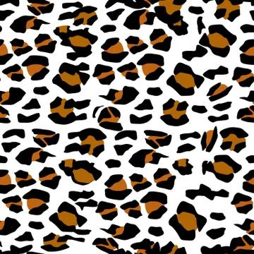 Leopard pattern. Seamless vector print. Realistic animal texture. Black and y Illustrazione stock
