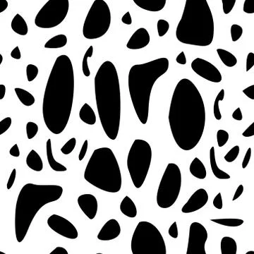 Leopard pattern texture repeating monochrome black and white. Stock Illustration