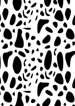 Leopard pattern texture repeating monochrome black and white. Stock Illustration