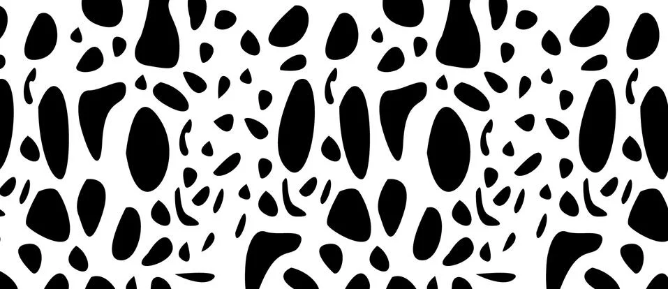 Leopard pattern texture repeating monochrome black and white. 库存插图