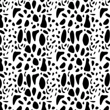 Leopard pattern texture repeating monochrome black and white. Stock Illustration