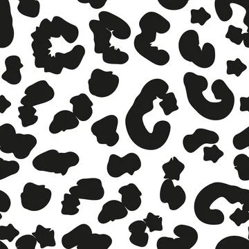 Leopard pattern texture repeating seamless monochrome black white Stockillustratie