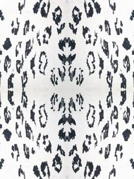 Leopard pattern. Watercolor hand drawn elements. Animal skin background. Blac 스톡 일러스트