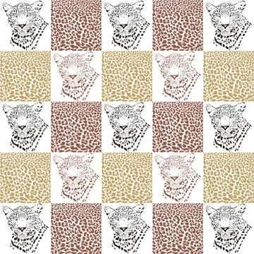 Leopard patterns for textiles and wallpaper イラスト素材