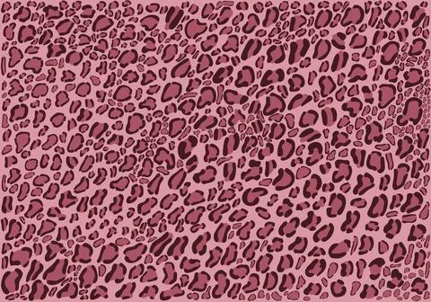 Leopard print background. Leopard pink pattern. Vector illustration. Illustrazione stock