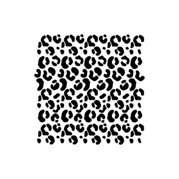 Leopard Print Pattern in Black. Vector icon. Stock Illustration