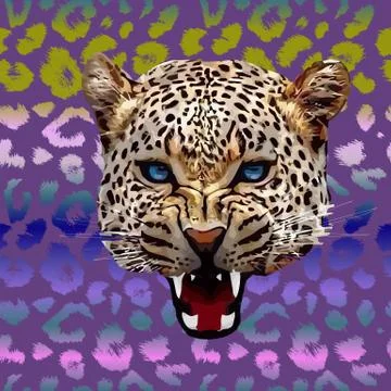 Leopard print pattern. Repeating seamless vector animal background Stockillustratie