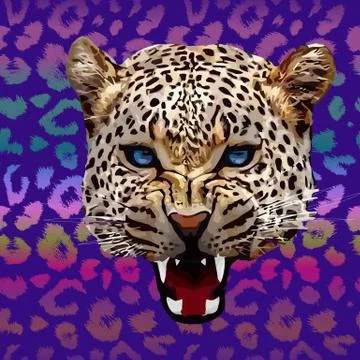 Leopard print pattern. Repeating seamless vector animal background 스톡 일러스트