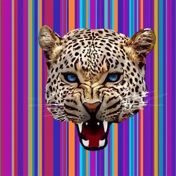 Leopard print pattern. Repeating seamless vector animal background Stock-Illustration