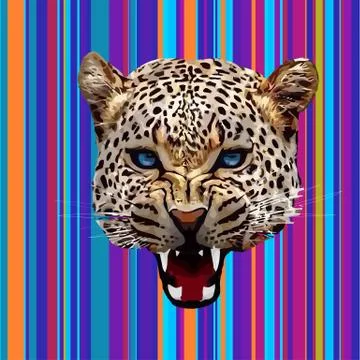 Leopard print pattern. Repeating seamless vector animal background Stock Illustration