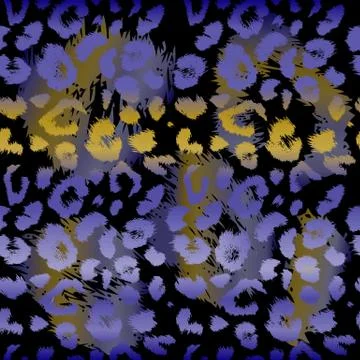 Leopard print pattern. Repeating seamless vector animal background Stock Illustration