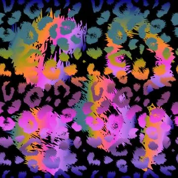 Leopard print pattern. Repeating seamless vector animal background Stock Illustration