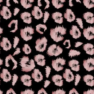 Leopard print pattern. Repeating seamless vector animal background 스톡 일러스트