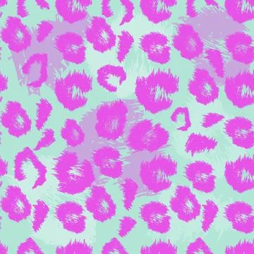Leopard print pattern. Repeating seamless vector animal background Illustrazione stock