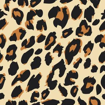 Leopard print pattern. Repeating seamless vector animal background イラスト素材
