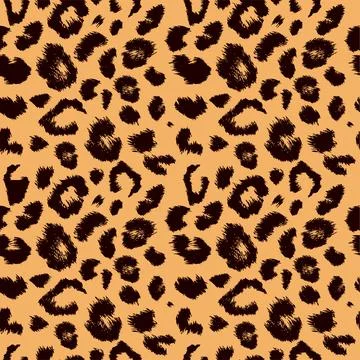 Leopard print pattern. Repeating seamless vector animal background Illustrazione stock