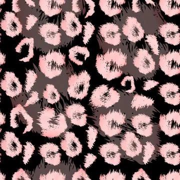 Leopard print pattern. Repeating seamless vector animal background Stock Illustration